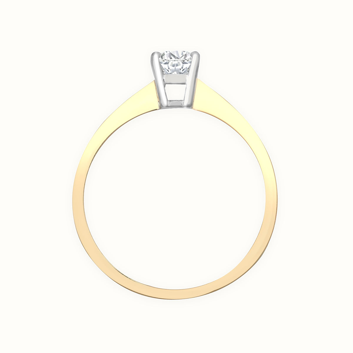 18ct Gold Solitaire Natural Diamond Ring