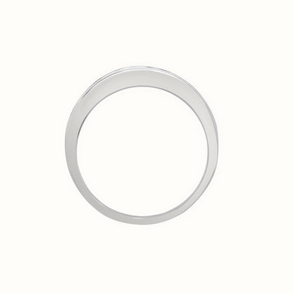 18ct White Gold Natural Diamond And Sapphire Channel Set Half Eternity