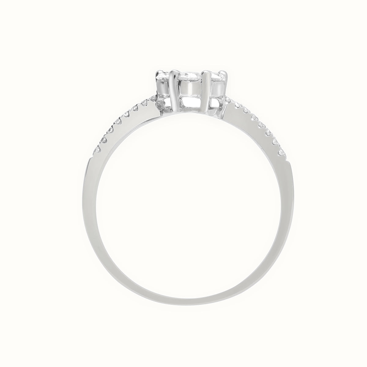 18ct White 0.48ct Natural Diamond Ring