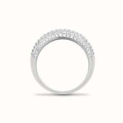 18ct White Natural Diamond Bombay Ring