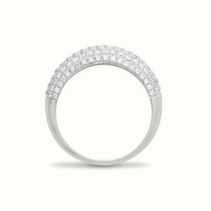 18ct White Natural Diamond Bombay Ring