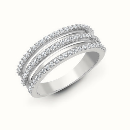 18ct White 0.63ct Natural Diamond Ring