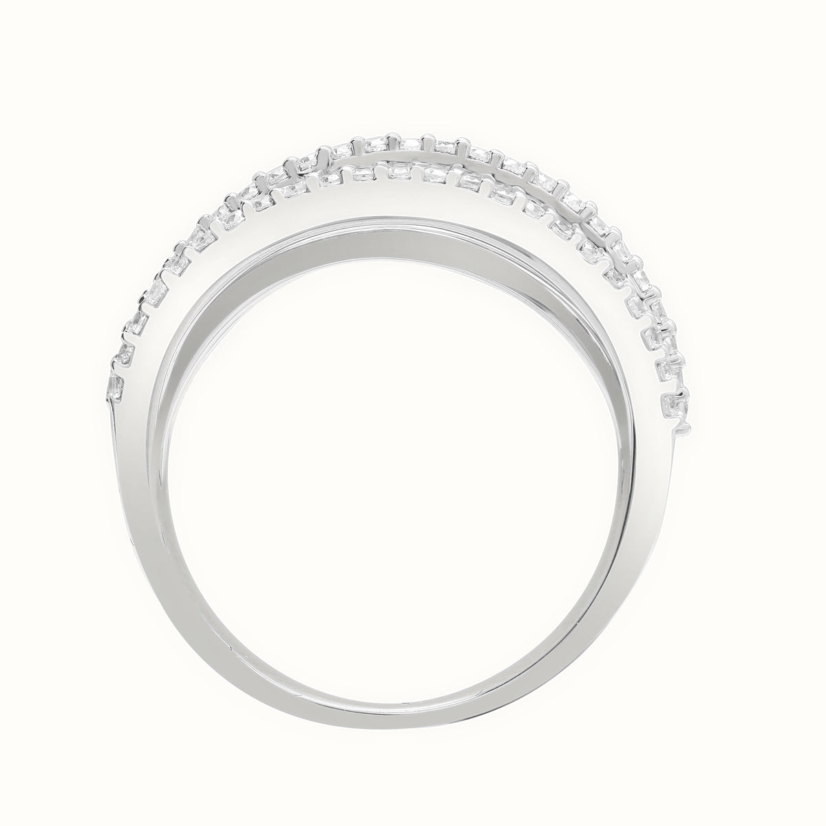 18ct White 0.63ct Natural Diamond Ring