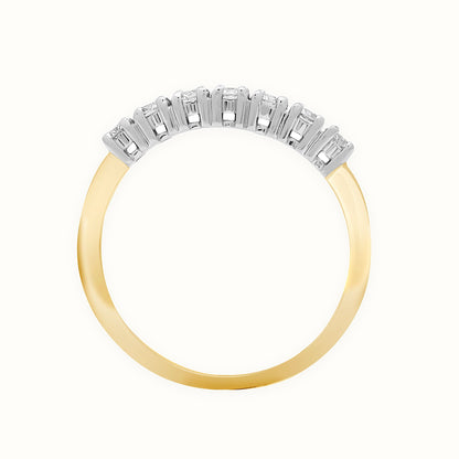 18ct Natural Diamond 7 stone 1 2 ET Ring — Delan Jewellers