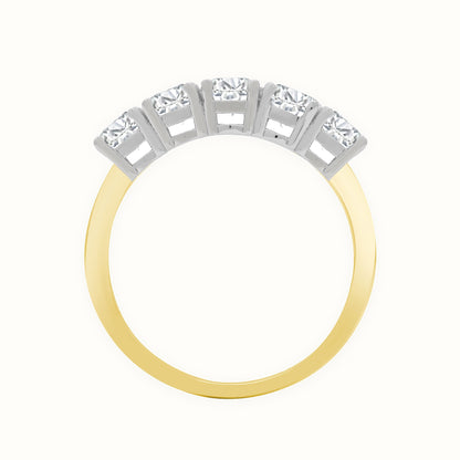 18ct Natural Diamond 5 stone Ring — Delan Jewellers