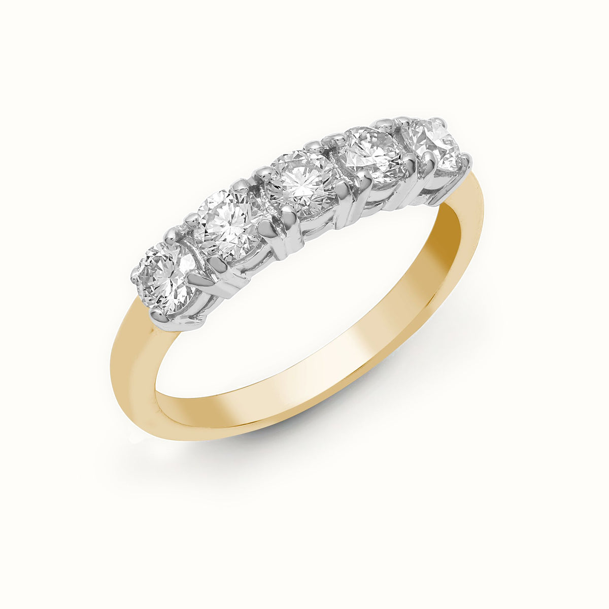 18ct Natural Diamond 5 stone Ring — Delan Jewellers