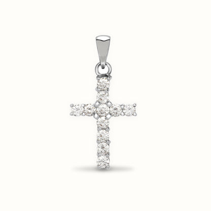18ct Gold Natural Diamond Cross