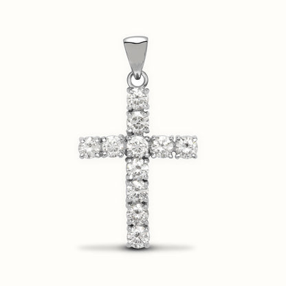18ct Gold Natural Diamond Cross