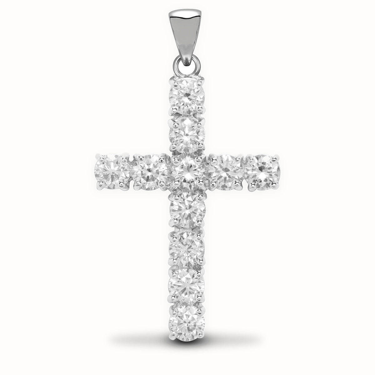 18ct Gold Natural Diamond Cross