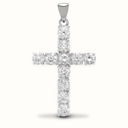 18ct Gold Natural Diamond Cross