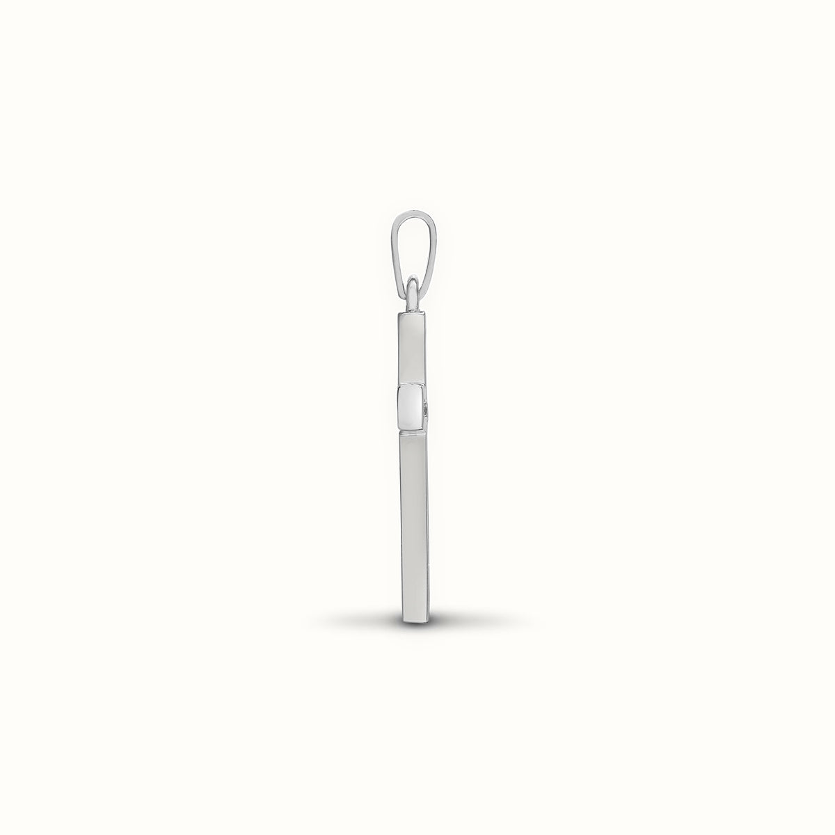 18ct White Gold Natural Diamond Cross