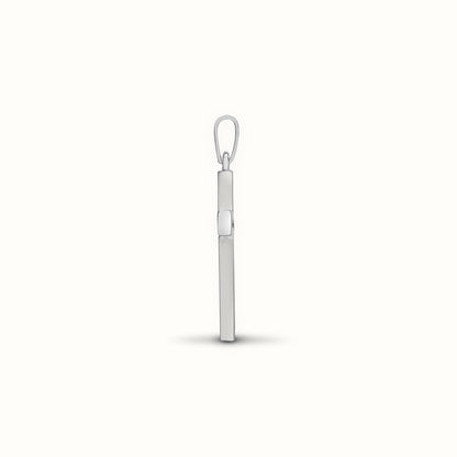 18ct White Gold Natural Diamond Cross