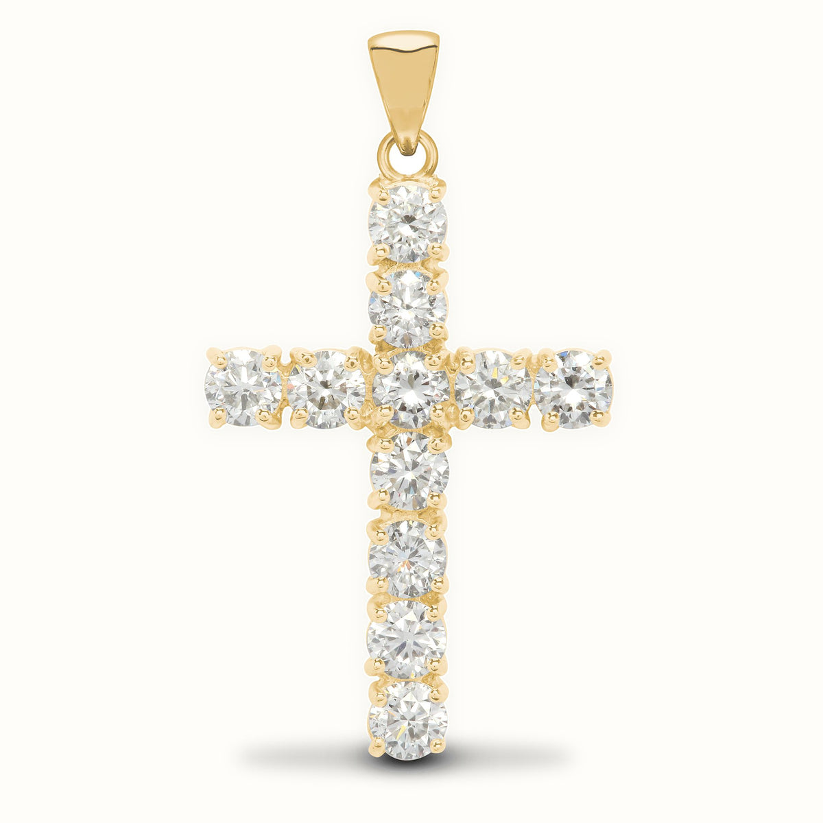 18ct Gold Natural Diamond Cross