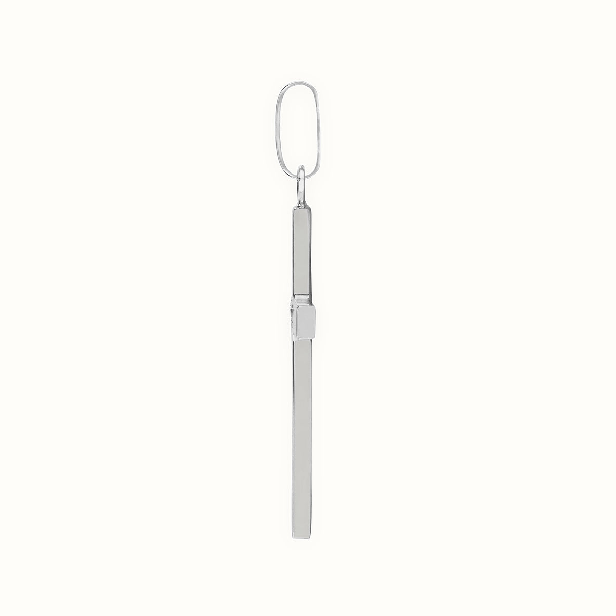 18ct White 0.03ct Natural Diamond Invisible Set Cross