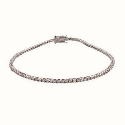 9ct Gold Claw Set Natural Diamond Line Bracelet
