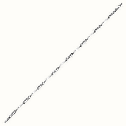 9ct White Gold Natural Diamond Bracelet