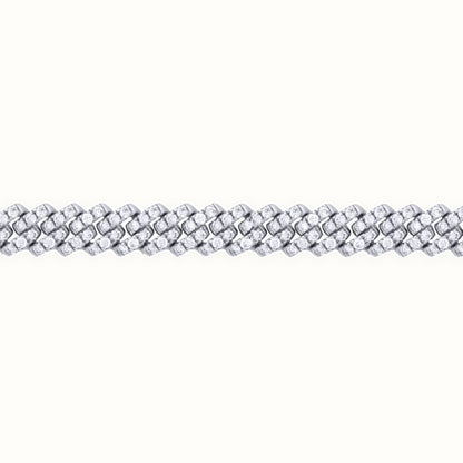 9ct Cuban Link 2.88ct Diamond Set Bracelet