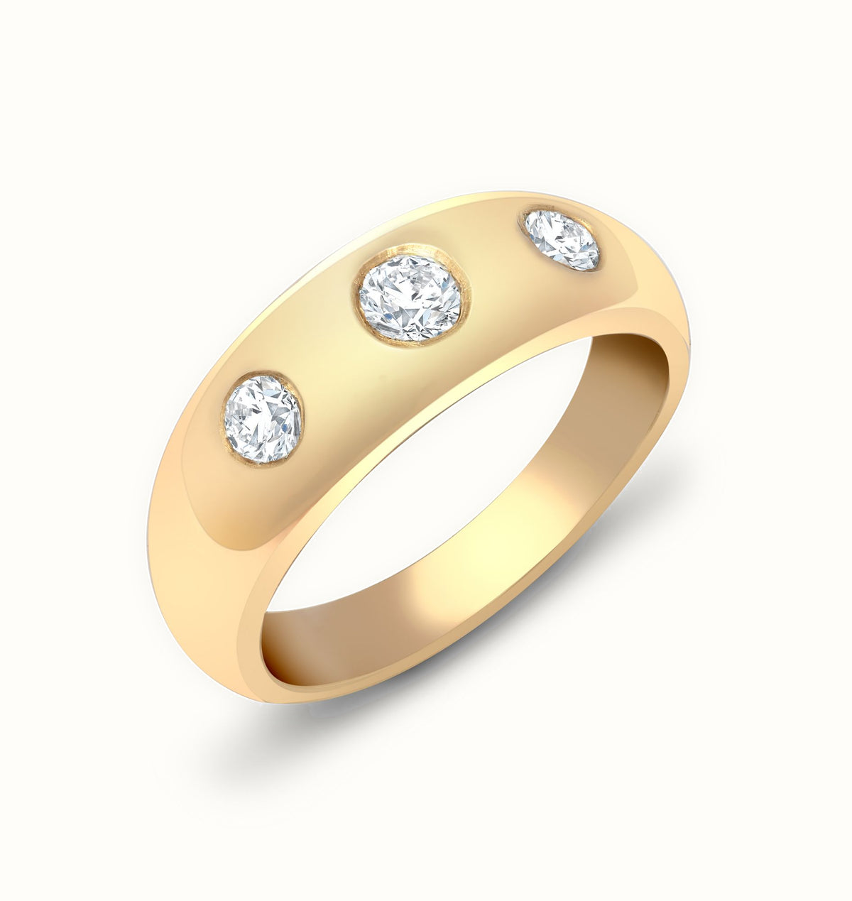 9ct Yellow Gold Natural Diamond Ring