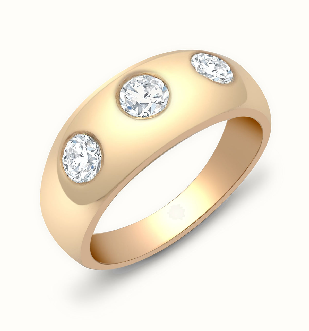 9ct Yellow Gold Natural Diamond Ring