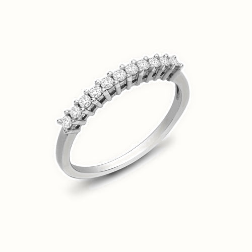 9ct White Gold Natural Diamond Ring
