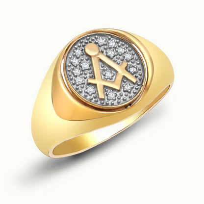 9ct Yellow Gold Natural Diamond Ring