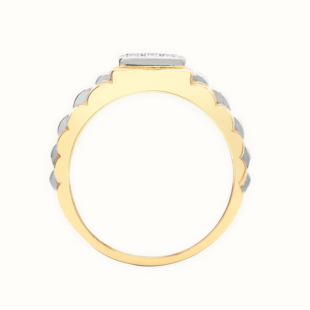 9ct Yellow Gold Natural Diamond Ring