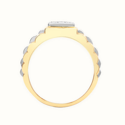 9ct Yellow Gold Natural Diamond Ring