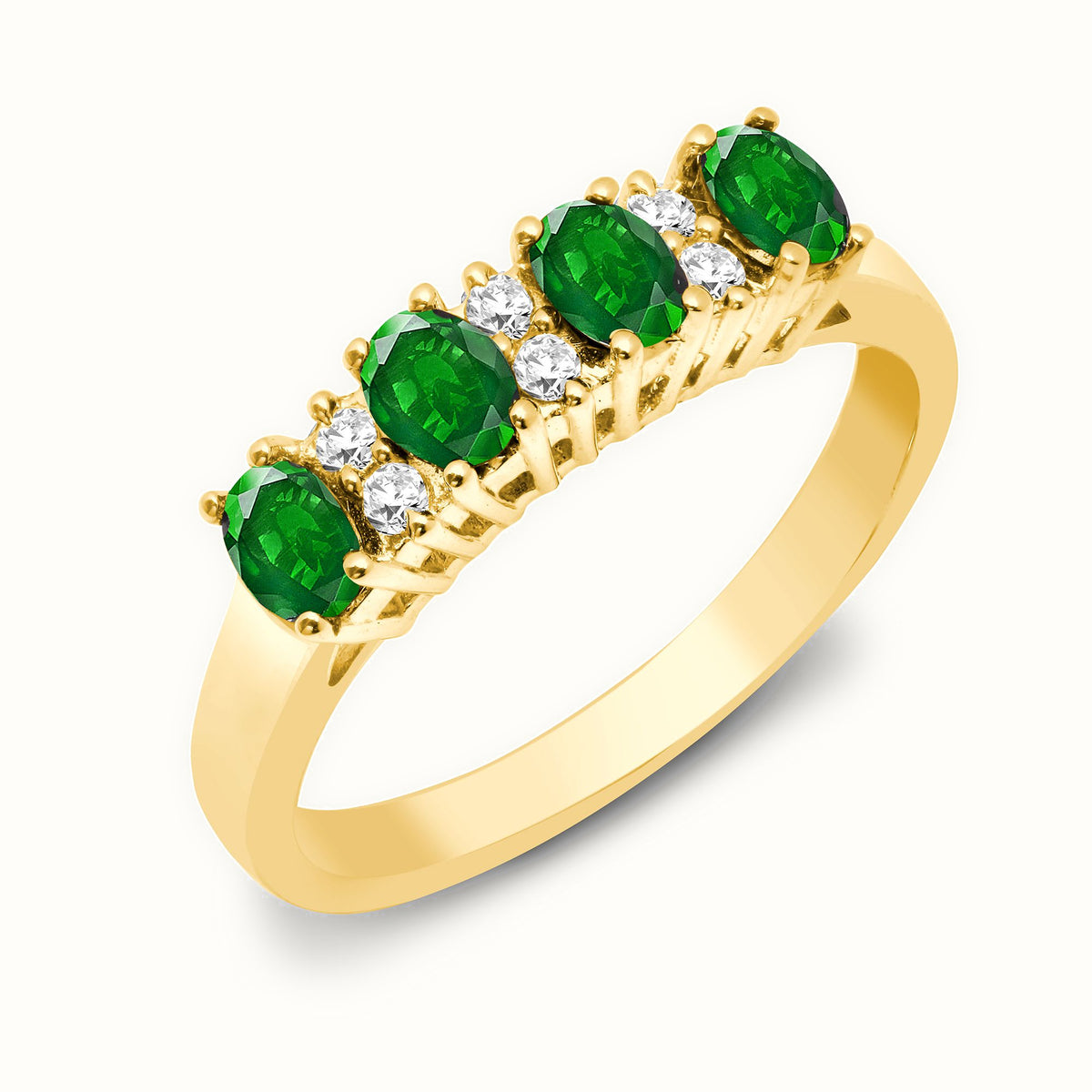 9ct Yellow Gold Natural Diamond 12pts & Ruby 92pts Ring