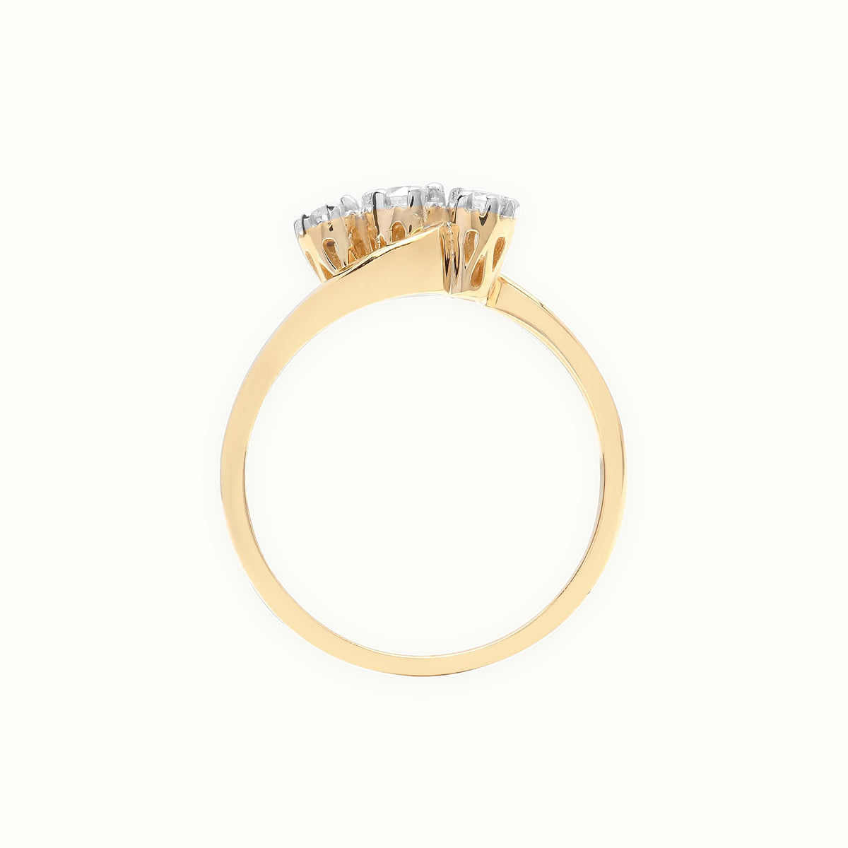 9ct Yellow Gold Trilogy Natural Diamond Ring