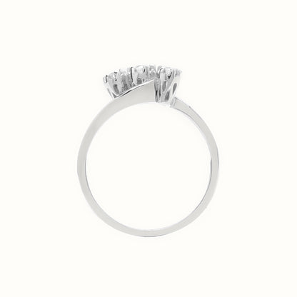 9ct White Gold Trilogy Natural Diamond Ring