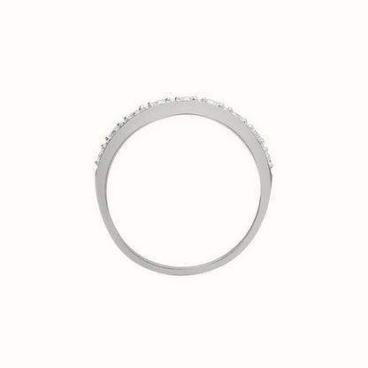 9ct White Gold Half Eternity Natural Diamond Ring