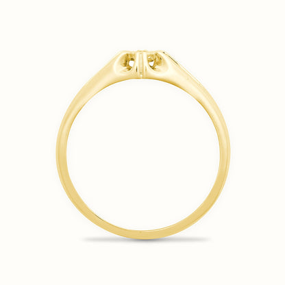 9ct Yellow Gold Gents Natural Diamond Ring