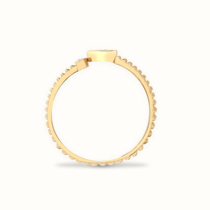 9ct Yellow 0.07ct Natural Diamond Heart Ring