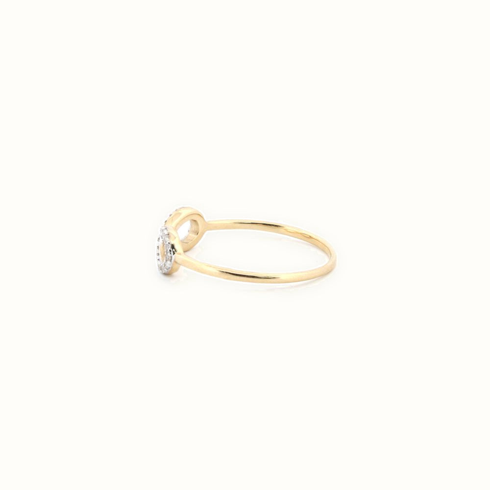 9ct Yellow 0.10ct Natural Diamond Infinity Ring