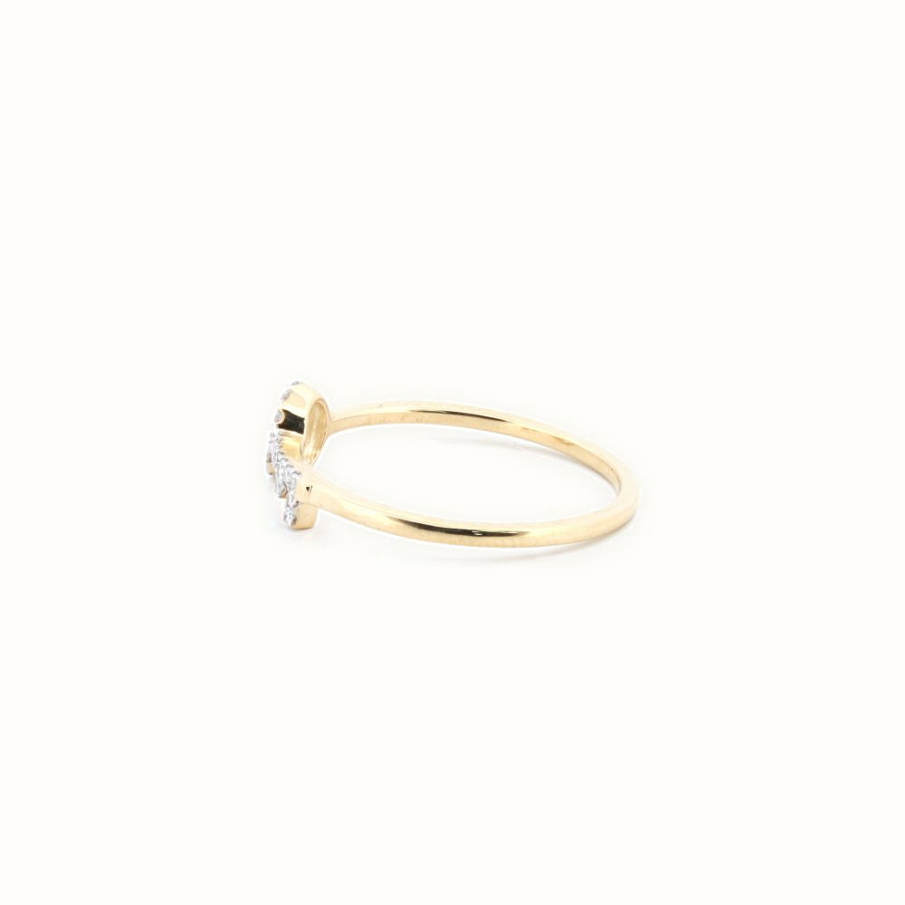 9ct Yellow 0.07ct Natural Diamond Key Ring