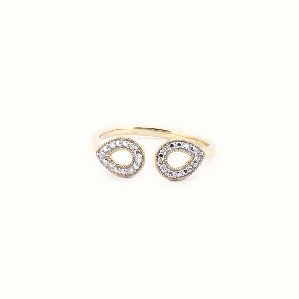 9ct Yellow 0.06ct Natural Diamond Ring