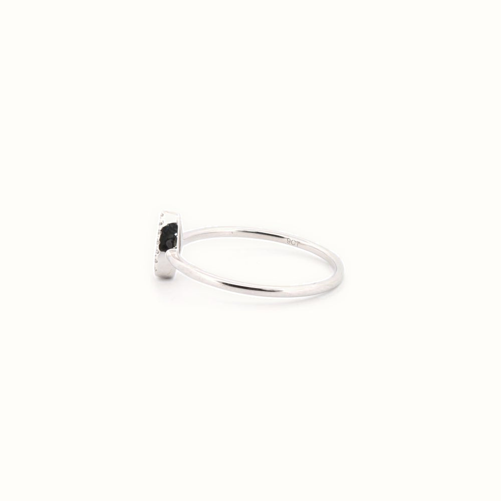9ct White 0.11ct Natural Diamond Ring