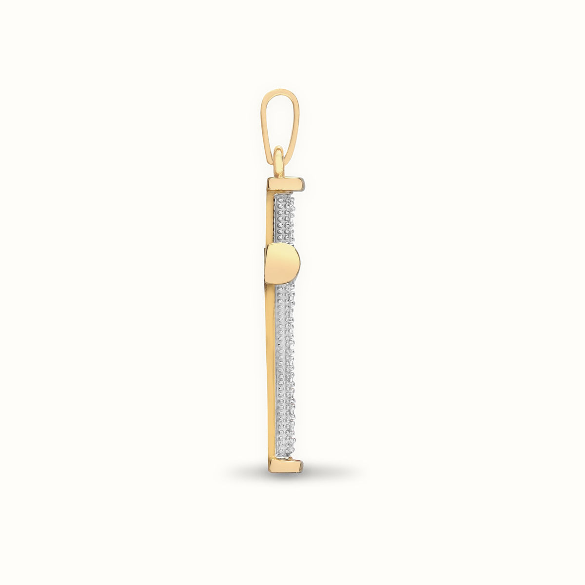 9ct Yellow Gold Natural Diamond Cross