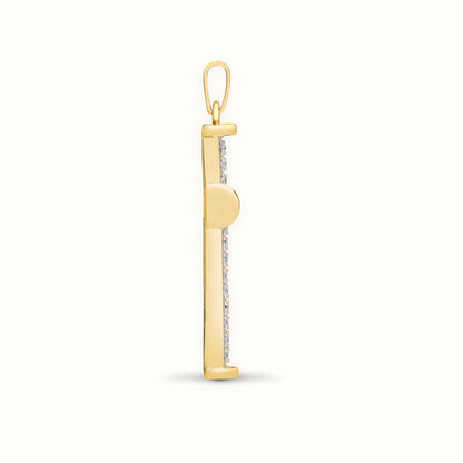 9ct Yellow Gold Natural Diamond Cross