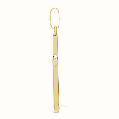 9ct Yellow Invisible Set Natural Diamond Cross