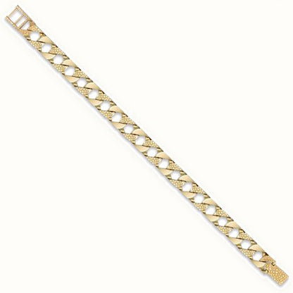 9ct Gold Polished Lizard Cast Curb Bracelet