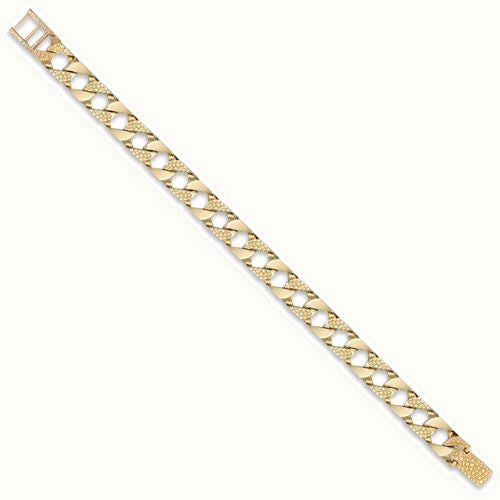 9ct Gold Polished Lizard Cast Curb Bracelet