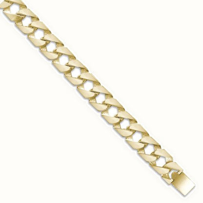 9ct Heavy Polished Cast Curb Bracelet