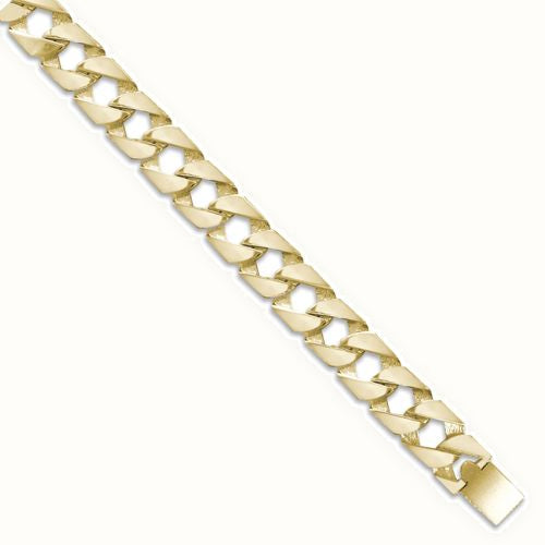 9ct Heavy Polished Cast Curb Bracelet