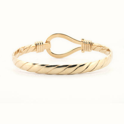 9ct Yellow Gents hook Bangle