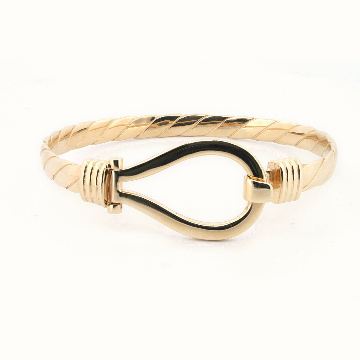 9ct Yellow Gents hook Bangle