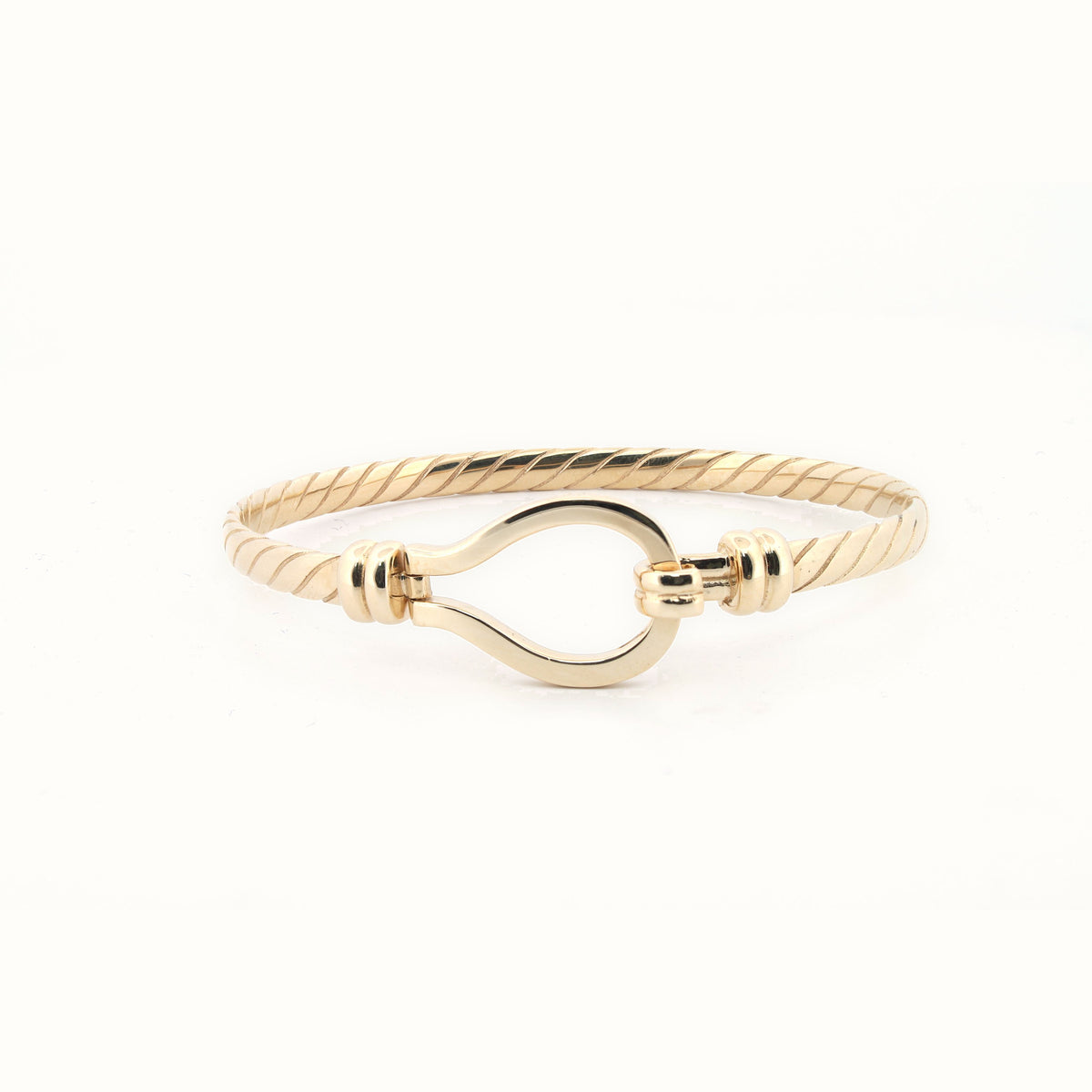 9ct Yellow Ladies hook Bangle