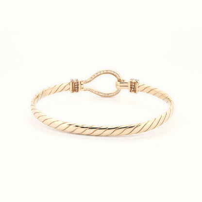 9ct Yellow Ladies hook Bangle