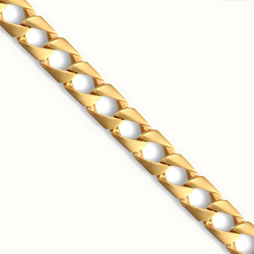 9ct Gold Polished Cast Curb Bracelet