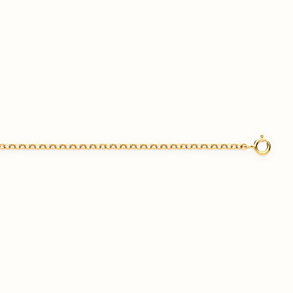 9ct Yellow Gold Belcher 1.7mm Chain 16-18 Inch Extender